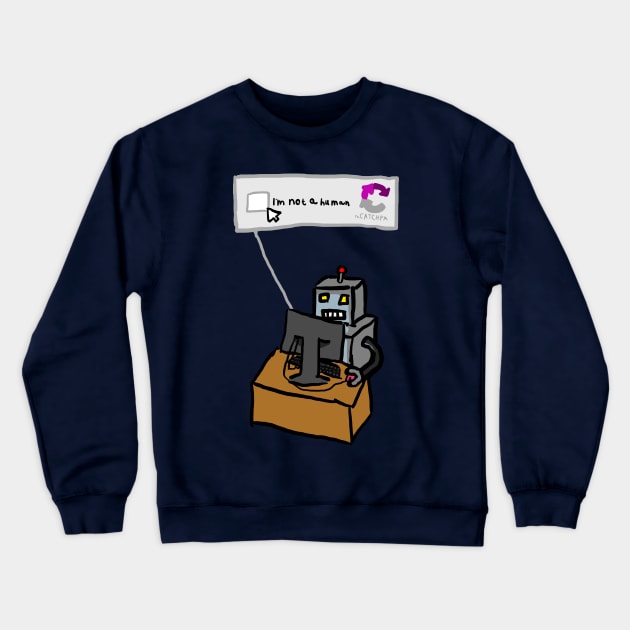 Robot Test Crewneck Sweatshirt by WonderEggplant